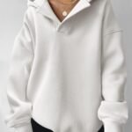 Women’s Solid Color Hoodies Long Sleeve Hooded Solid Color Loose Sweater