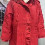 Fur collar long sleeve slim-fit cotton coat