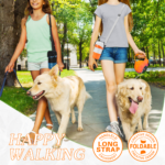 28oz Portable Dog Water Bottle Dispenser-3Gen-Orange