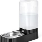 2.4 Gallon Gravity Pet Water Dispenser with 304 Stainless Steel Bowl