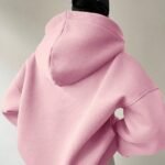 Women’s Solid Color Hoodies Long Sleeve Hooded Solid Color Loose Sweater