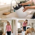 2.4 Gallon Gravity Pet Water Dispenser with 304 Stainless Steel Bowl