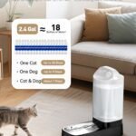 2.4 Gallon Gravity Pet Water Dispenser with 304 Stainless Steel Bowl