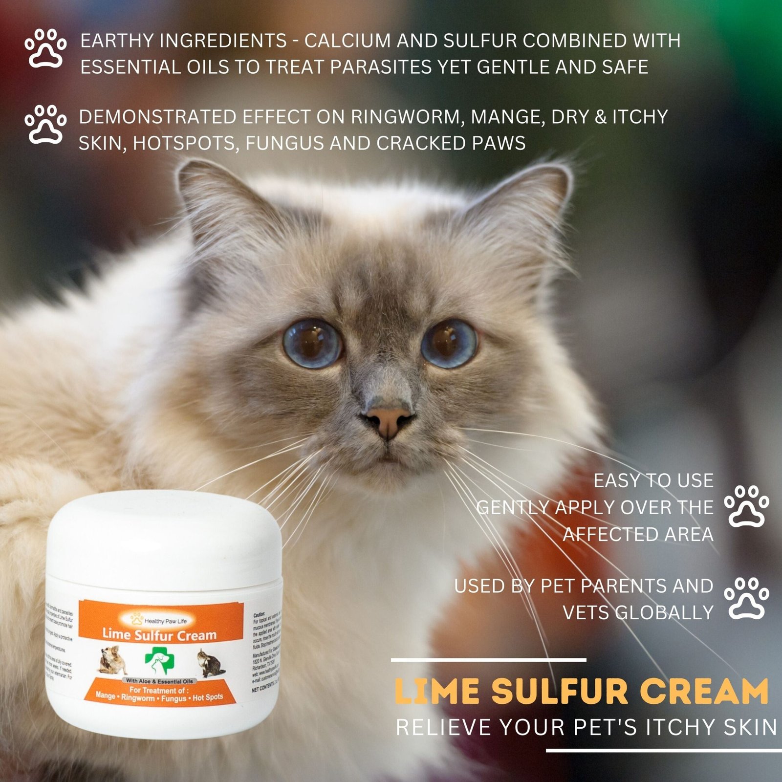 Healthy Paw Life’s Lime Sulfur Pet Skin Cream and Spray – 2 Piece Set