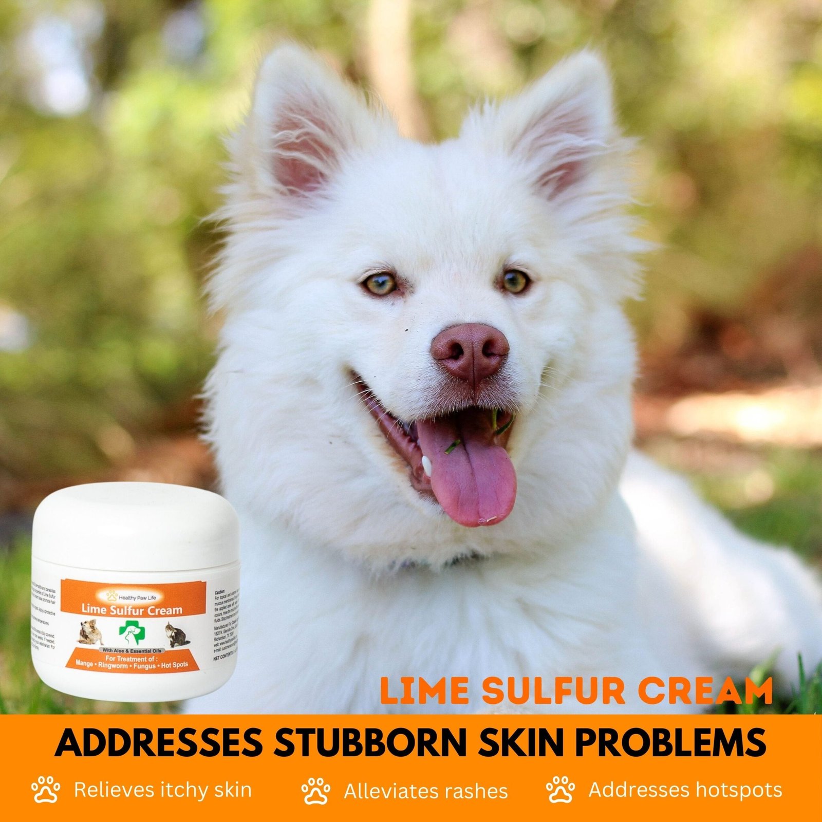 Healthy Paw Life’s Lime Sulfur Pet Skin Cream and Spray – 2 Piece Set