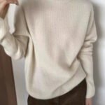Foreign style autumn and winter turtleneck 100% pure cashmere sweater women lazy loose thick jumper knitted wool base shirt