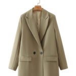 Solid Color Double-breasted Loose Casual Suit Jacket