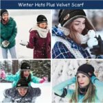 Winter Outdoor Riding Set: Hat, Gloves, and Scarf – Black
