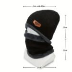 Winter Outdoor Riding Set: Hat, Gloves, and Scarf – Black