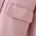 Solid Color Double-breasted Loose Casual Suit Jacket