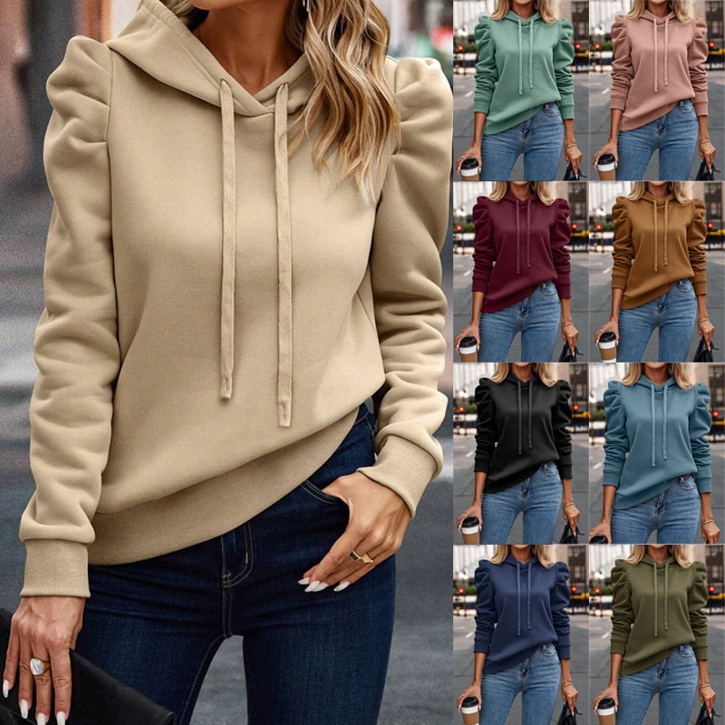 Solid Color Long-sleeved Casual Women’s Top Sweater