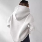 Women’s Solid Color Hoodies Long Sleeve Hooded Solid Color Loose Sweater