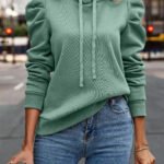 Solid Color Long-sleeved Casual Women’s Top Sweater